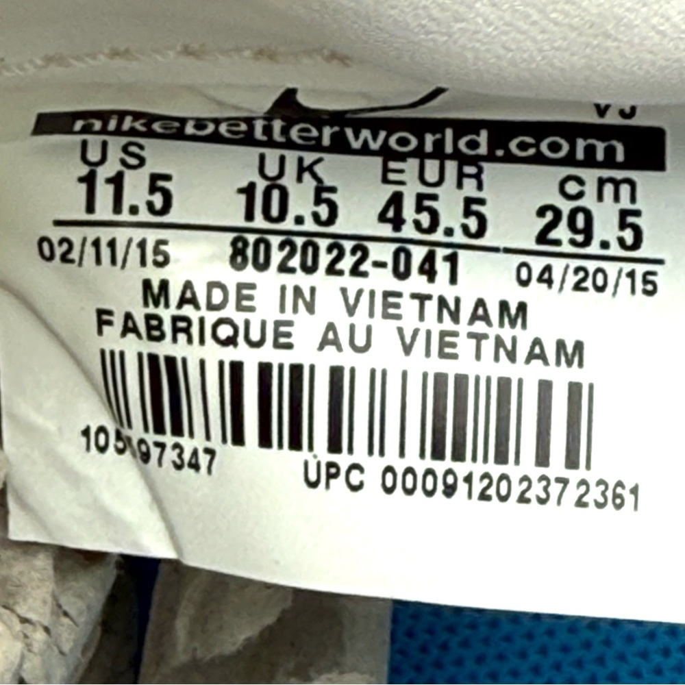 Nike Men's Roshe LD-1000 QS Shoes Walking Wolf Grey Photo Blue White Size 11.5 - Picture 8 of 10